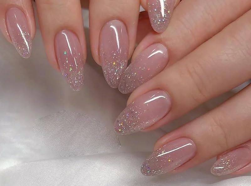 Glitter ombre acrylic nails