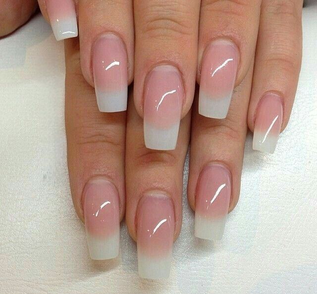 Nude French ombre nails